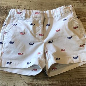 Vineyard Vines Girls Red, White and Whale shorts!